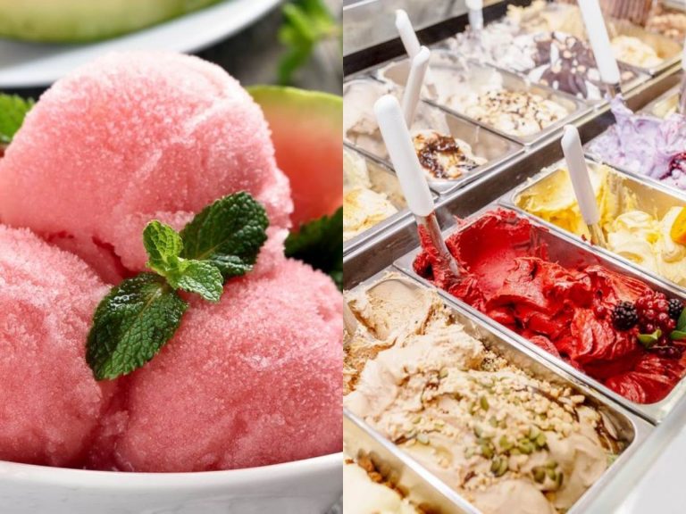 difference between gelato and sorbet